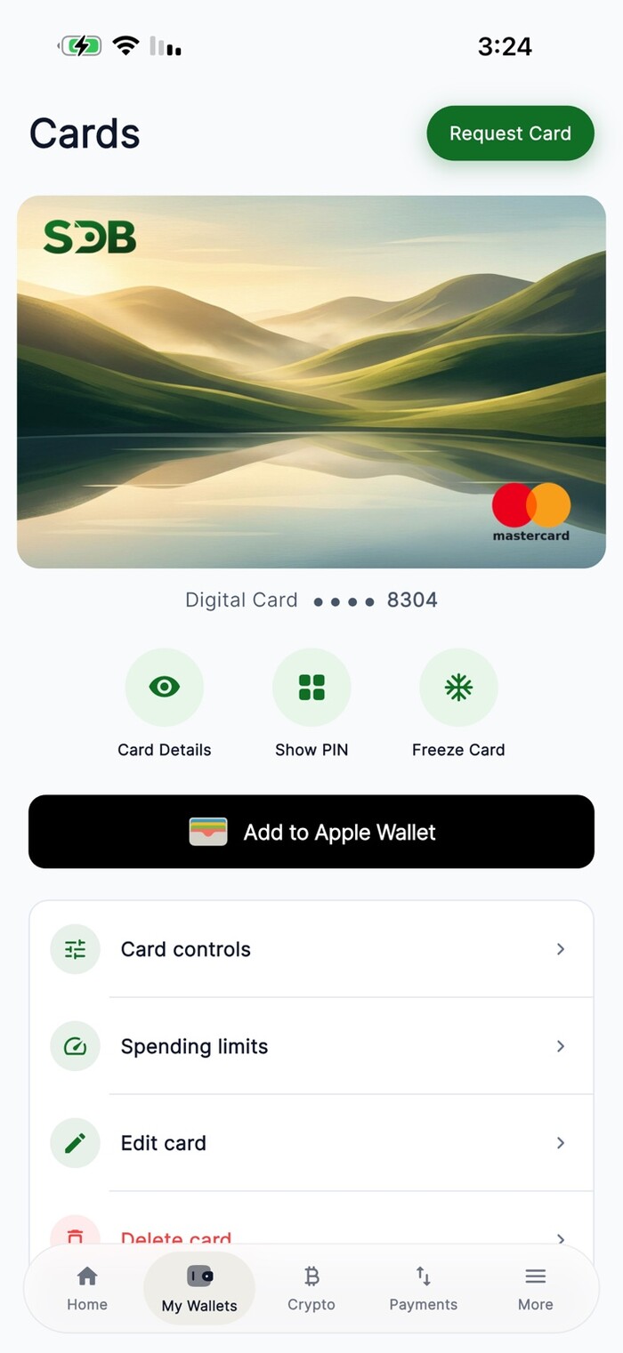 An instant digital Mastercard